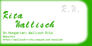 rita wallisch business card